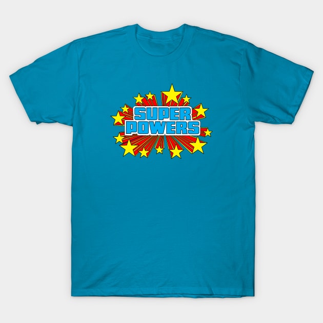 Old School Super Powers T-Shirt by BradyRain